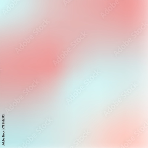 Colorful Blue And Pink Gradient Blurry Background. Abstract Art Wallpaper. Vector Illustration. Summer. Watercolor
