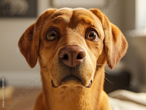 Close-up of a 3D talking dog, showcasing emotional depth and realism