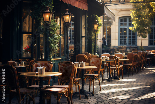 Parisian Charm: Cozy Cafe Terrace © Canvas Alchemy