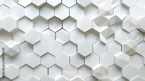 Abstract Hexagonal Geometric Wall