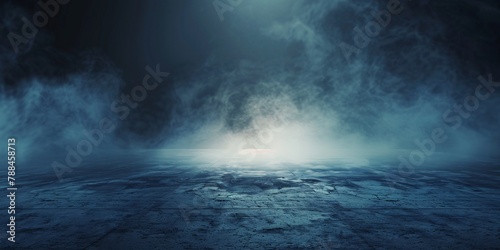 Abstract empty dark background with fog and smoke