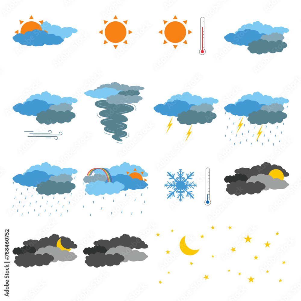 set of weather icons