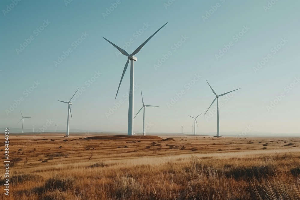 Wind Turbines in Dry Grassland Wind Turbines in Dry Grassland