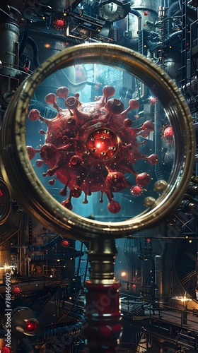 Futuristic Mechanical Orb:A Captivating Steampunk-Inspired Digital Artwork