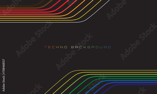 Fully editable futuristic abstract and techno style backgroud vector