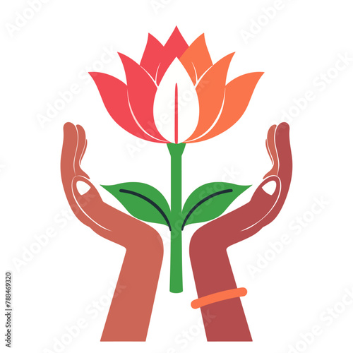 spiritual illustration depicting a lotus flower blossoming to reveal a contemplative human visage