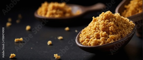 Asafoetida (lump) on a black background. photo