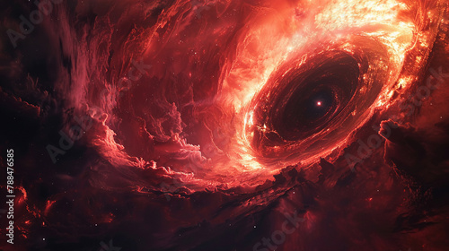Black Hole, swirling vortex, space anomaly photo