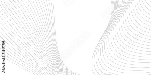 Seamless Abstract grey smooth wave lines. Modern white flowing wave lines and glowing moving lines. Undulate Grey Wave Swirl, frequency sound wave. Banner Pattern template.  © Chip Kidd