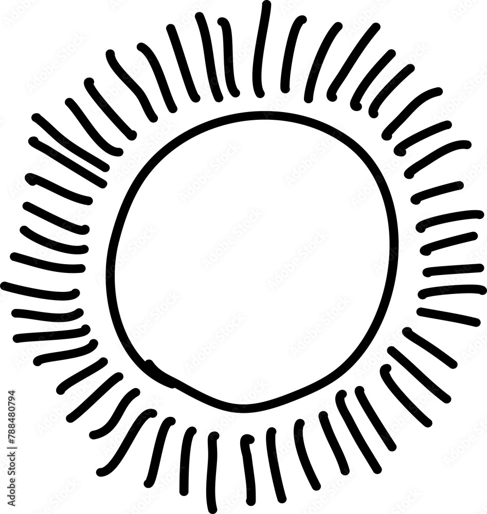 Sun drawing icon. Hand drawn set Sun drawing icon. Hand drawn set