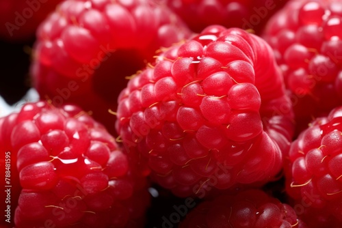 Luminous Raspberry background. Brush fresh texture. Generate Ai photo