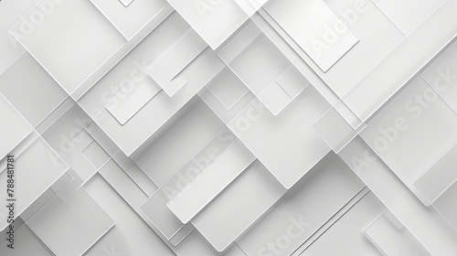 A 3D illustration of white squares and rectangles creating a pattern.