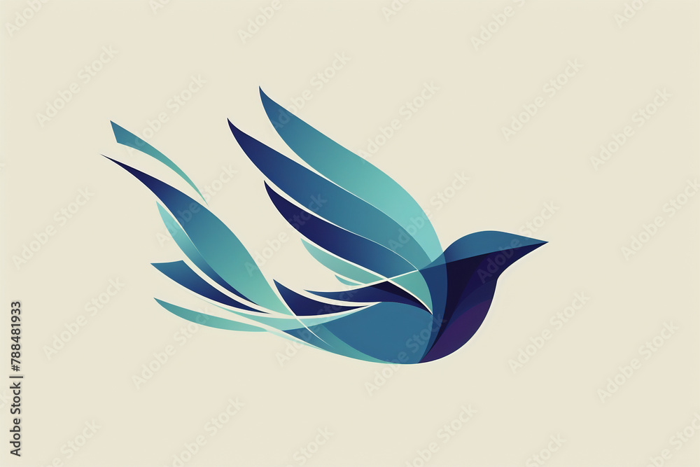 An abstract bird logo with clean lines, symbolizing agility and movement.
