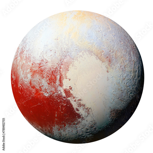 Canvastavla Pluto png sticker, planet surface, transparent background