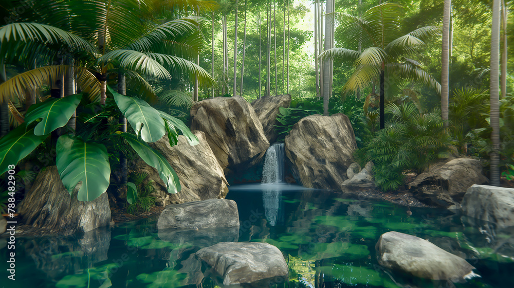 Simulated water gardens, small simulated ecosystems, waterfalls that were created to decorate the home. for naturalness Simulated water gardens, small simulated ecosystems, waterfalls that were created to decorate the home. for naturalness