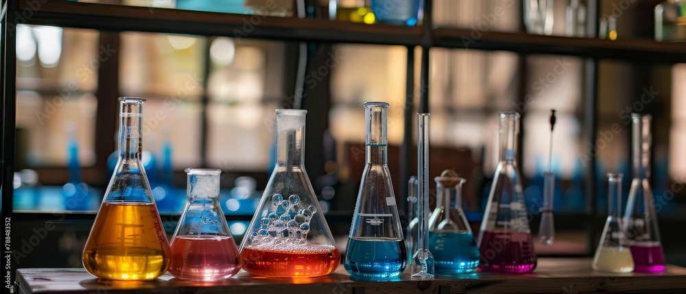 Setting up a home laboratory for chemistry, bubbling experiments ...