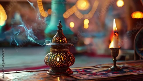 Ramadan Lantern in low light mode, Eid Al-Adha photo