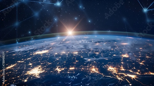 Global Network of Cities Illuminated by Data Streams and Energy Grids: A Vision of a Highly Connected and Efficient Future Earth