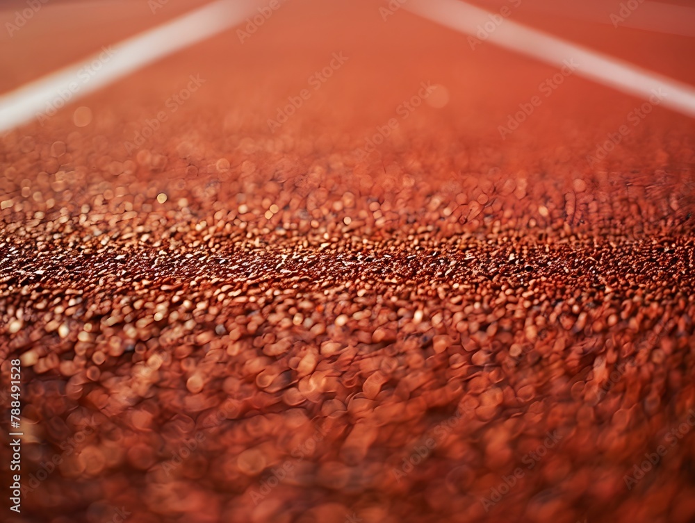 Close-up cute texture of a running track in a stadium.