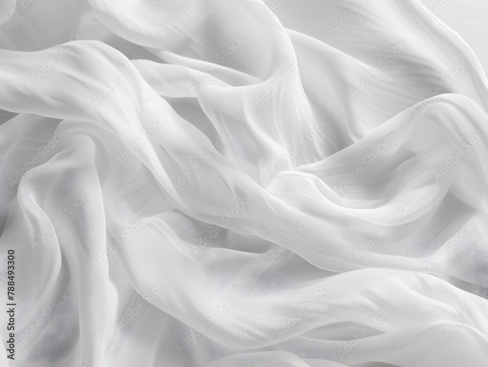 Close Up of White Fabric Texture