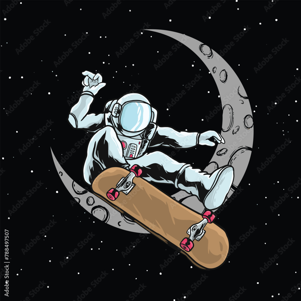 Fototapeta premium Skate on Space