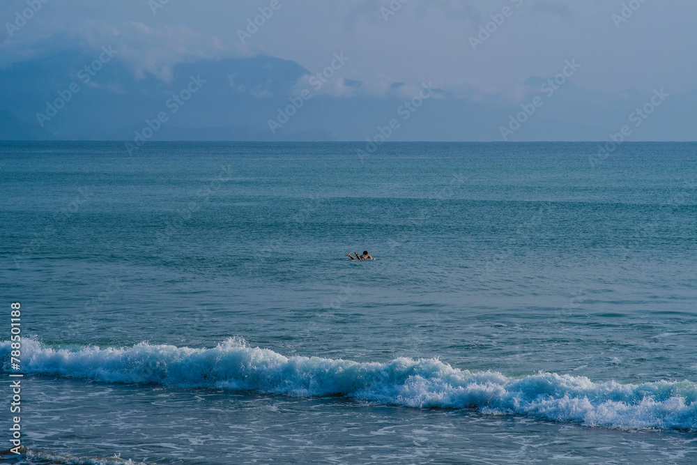 Fototapeta premium Sabang beach, Baler Aurora Philippines.