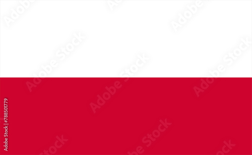 Polish flag flag vector illustration. The national flag of Poland.