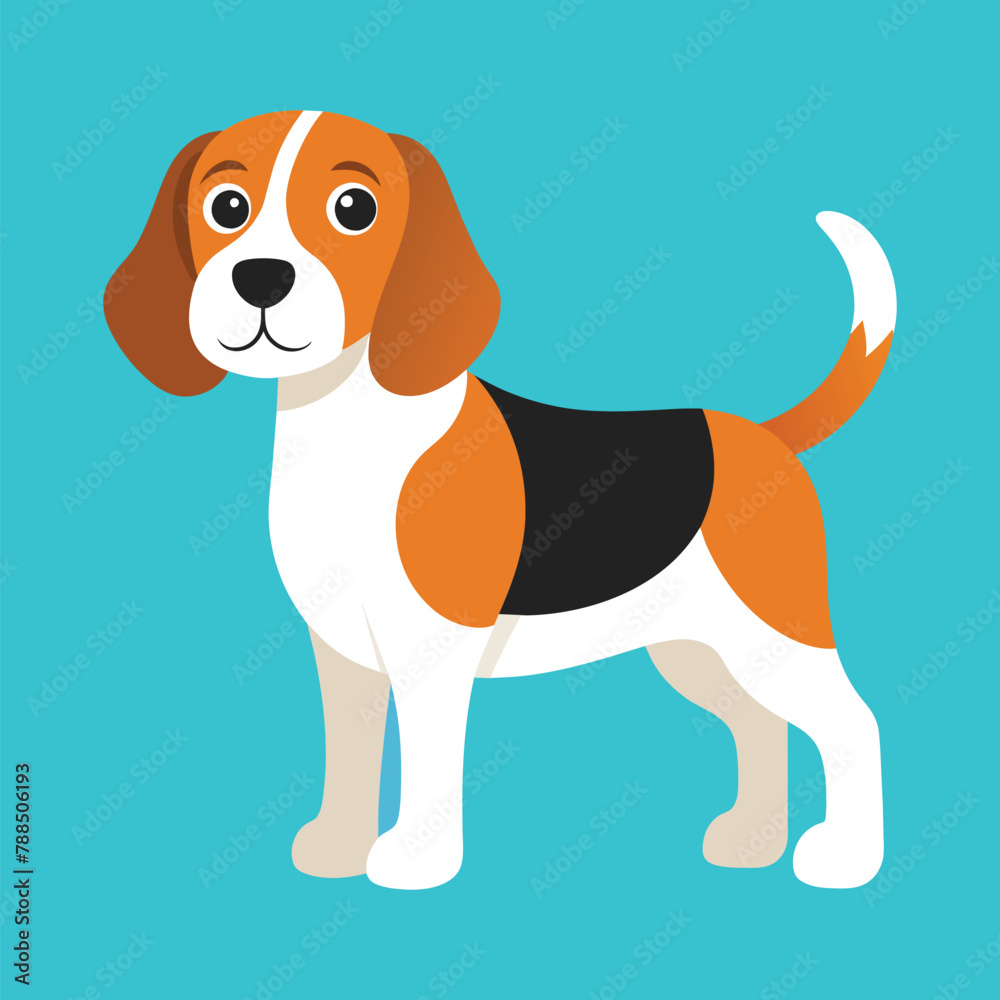 beagle dog cartoon animal illustration