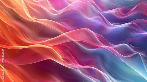 Vibrant 3D Abstract Waves in Smooth Hypnotic Transitions