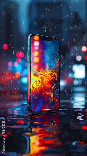 Neon Rain Smartphone