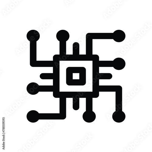 Digital technology icon concept isolated on white background