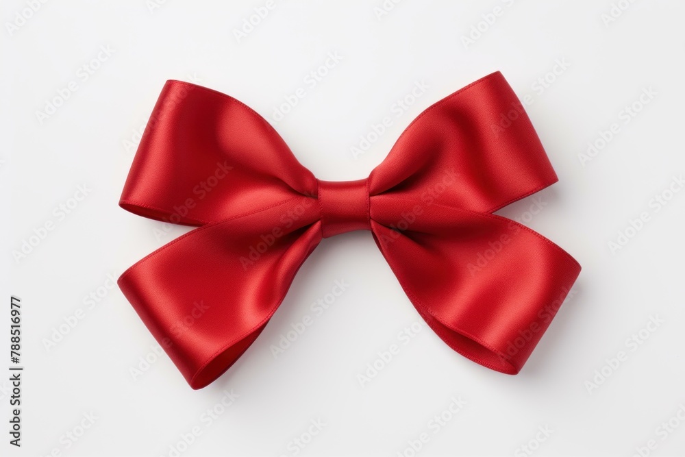 Delicate Ribbon red bow satin. Card border gift. Generate Ai Delicate Ribbon red bow satin. Card border gift. Generate Ai