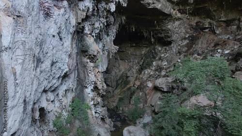 Terra Ronca II cave entrance in Brazil. Aerial view