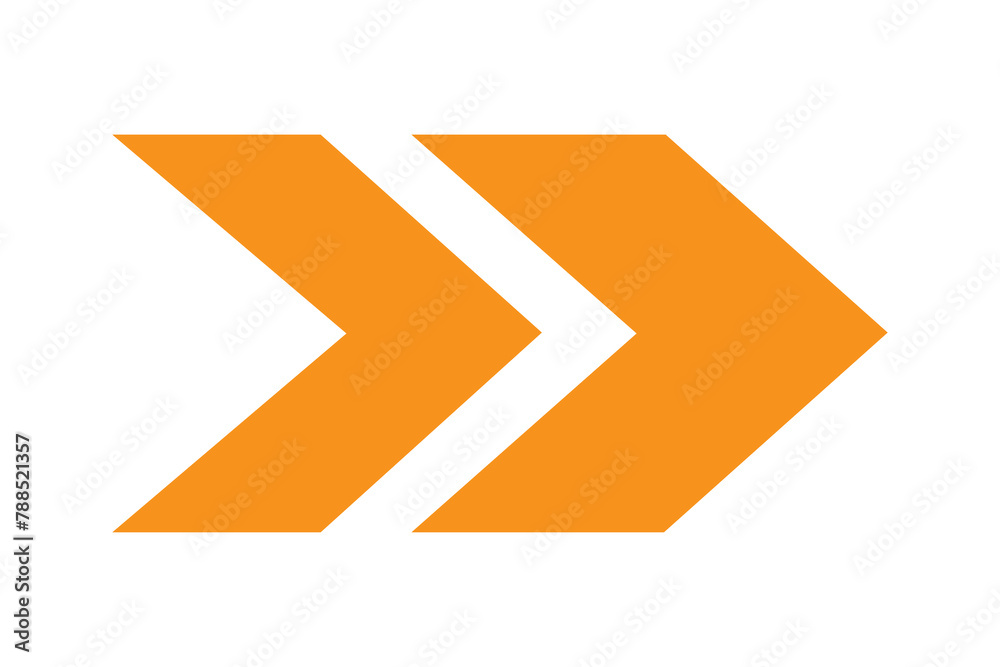 Dynamic moving arrow symbol. Dynamic moving arrow symbol.