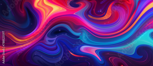 ibrant abstract swirls with dynamic waves in a colorful fluid pattern