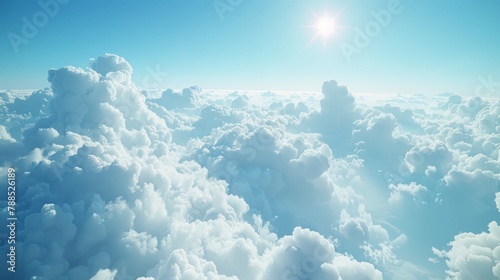 Blue sky and white clouds photo