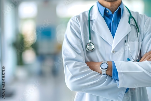 Medical Doctor in Clinic Setting with Arms Crossed