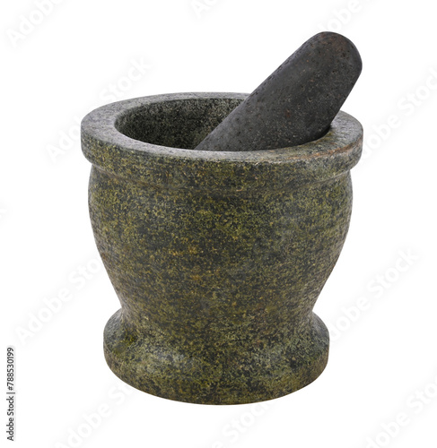 Stone Mortar and Pestle on transparent png