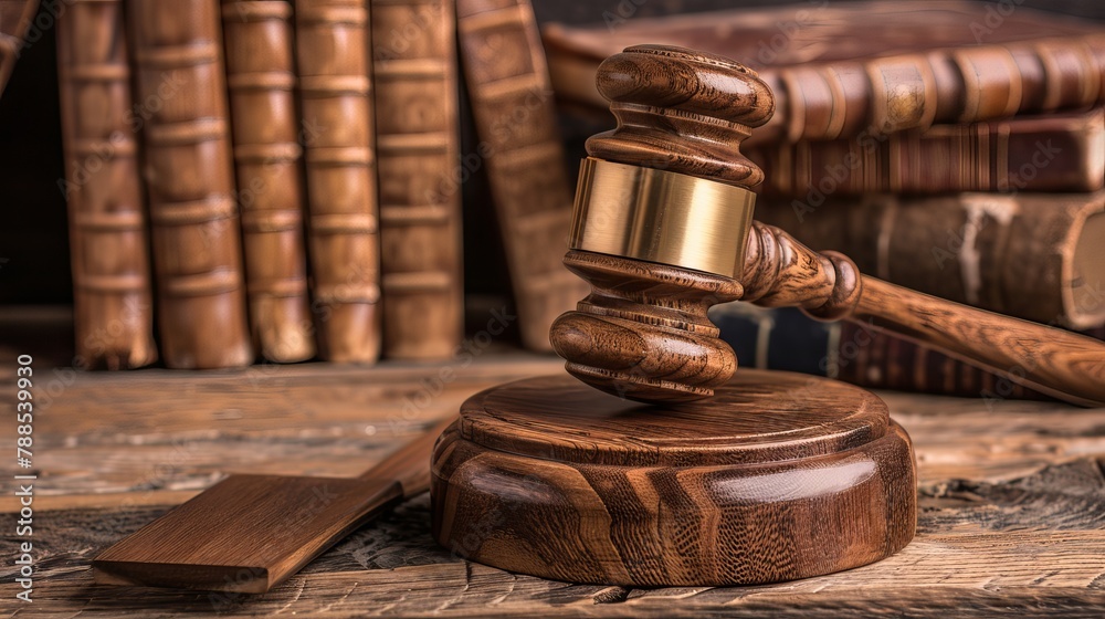 Law theme, mallet of judge, wooden gavel Law theme, mallet of judge, wooden gavel