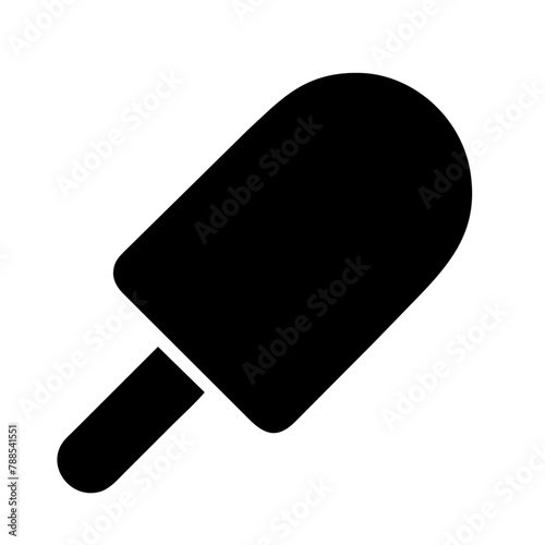 Popsicle icon vector graphics element silhouette sign symbol illustration on a Transparent Background