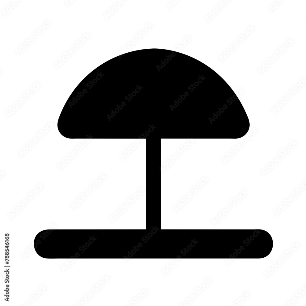 Beach Umbrella Single icon vector graphics Summer element silhouette sign symbol illustration on a Transparent Background Beach Umbrella Single icon vector graphics Summer element silhouette sign symbol illustration on a Transparent Background