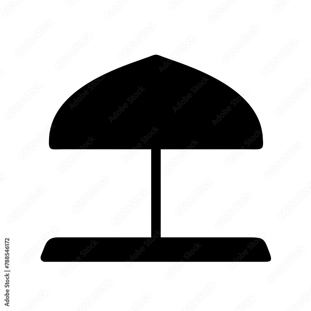 Beach Umbrella Single icon vector graphics Summer element silhouette sign symbol illustration on a Transparent Background Beach Umbrella Single icon vector graphics Summer element silhouette sign symbol illustration on a Transparent Background