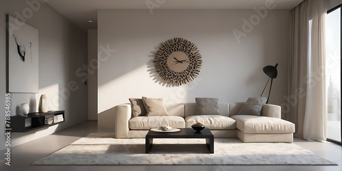 Serene Minimalist Living Space with Elegant Simplicity / Espaço de Vida Minimalista Sereno com Simplicidade Elegante photo