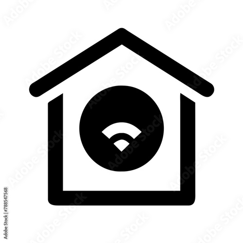 Smart Home icon vector graphics element silhouette sign symbol illustration on a Transparent Background