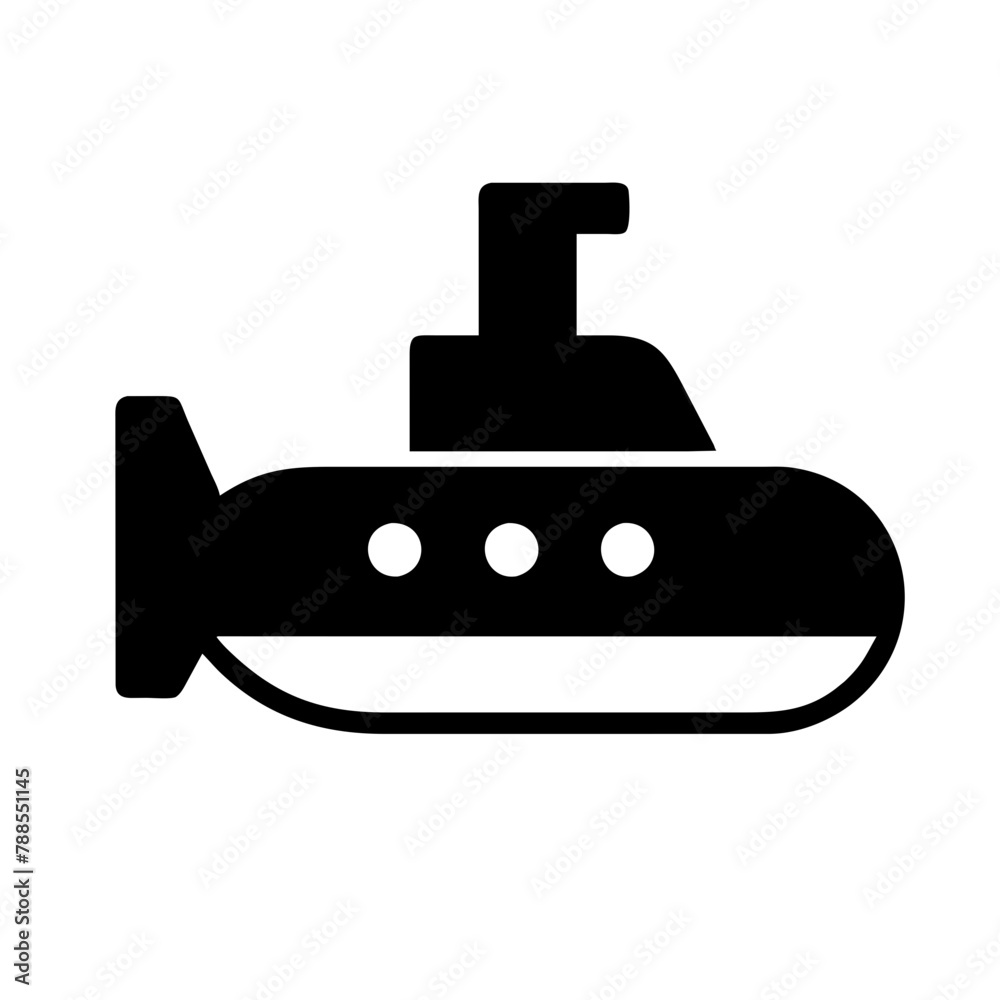 Submarine icon vector graphics element silhouette War sign symbol on a Transparent Background Submarine icon vector graphics element silhouette War sign symbol on a Transparent Background