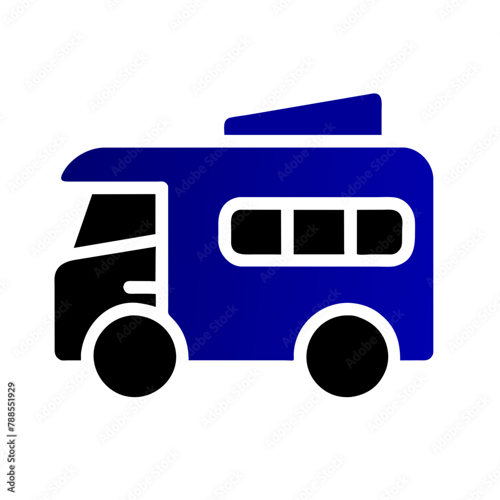 RV icon vector graphics element silhouette sign symbol illustration on a Transparent Background RV icon vector graphics element silhouette sign symbol illustration on a Transparent Background