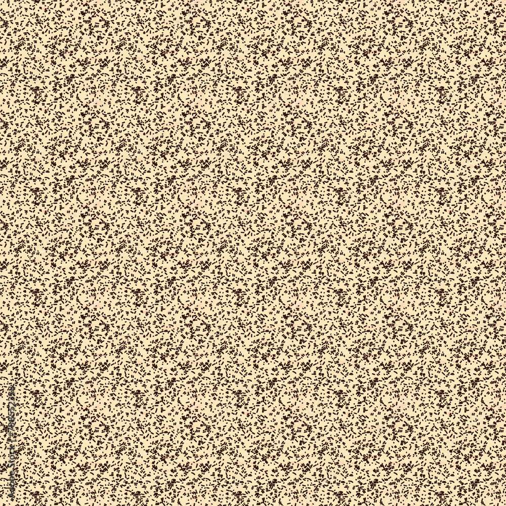 Fototapeta premium chocolate sprinkles on a light brown coffee icing background, repeatable seamless background tile
