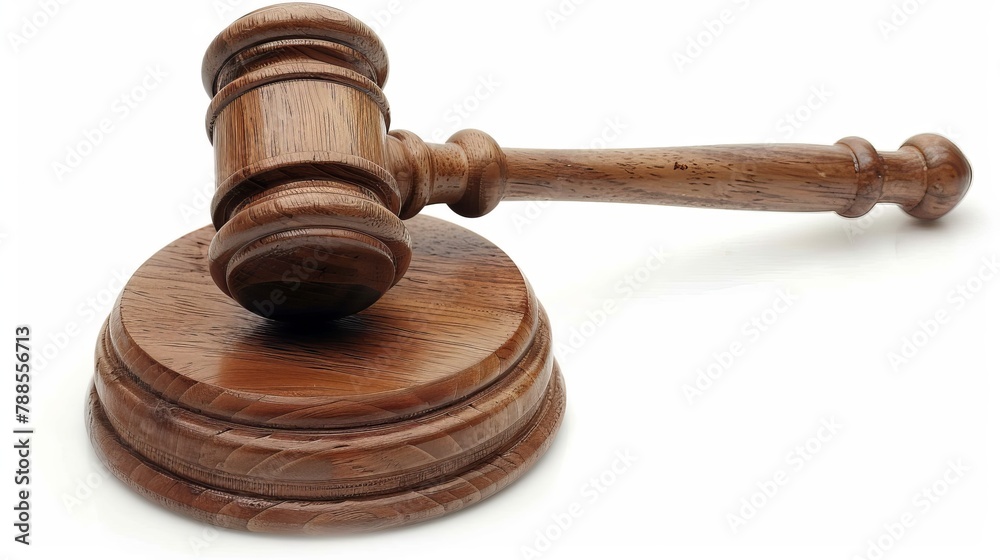 Wooden gavel isolated on white background Wooden gavel isolated on white background