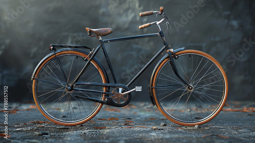 Miniature bicycle, perfect for transparent background presentations.