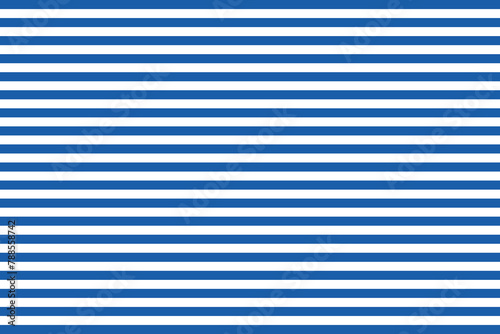 Striped background with horizontal straight blue and white stripes. Seamless and repeating pattern. Editable vector illustration. eps 10